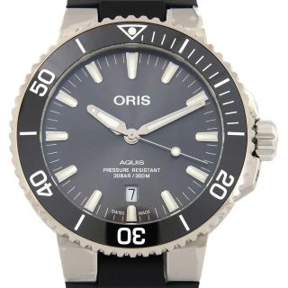 オリス(ORIS)の【新品】オリス アクイスチタニウムデイト 01 733 7730 7153-07 TI 自動巻(腕時計(アナログ))