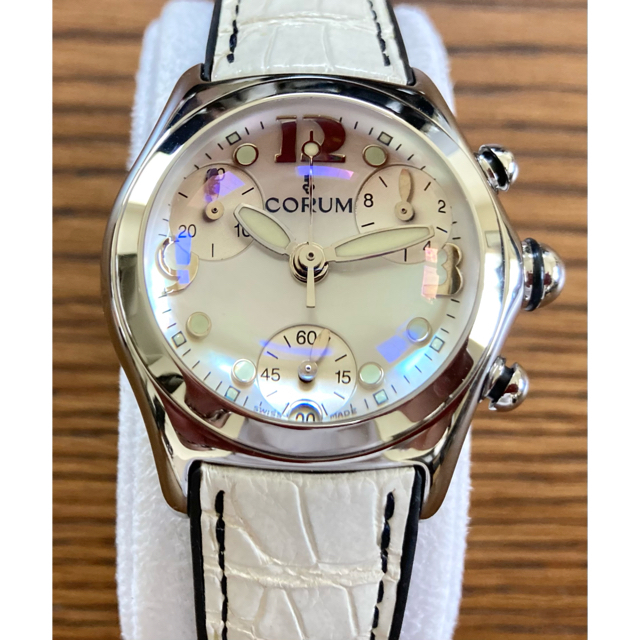 CORUM   CORUMコルム バブルウォッチ クロノグラフ ホワイトシェル