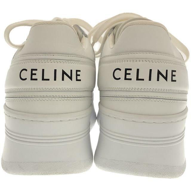 celine(セリーヌ)の【美品】  CELINE / セリーヌ | 2022SS | カーフスキン ブロック スニーカー ウェッジ アウトソール 箱・替え紐・ケアカード・シューケース付き | 37 | オプティックホワイト | レディース レディースの靴/シューズ(スニーカー)の商品写真