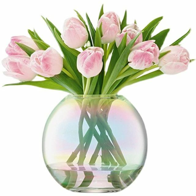 【色: C-丸い花瓶（高さ:16cm）】ガラス フラワーベース 花瓶 丸い 円形