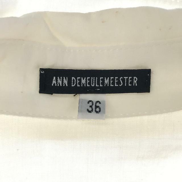 Ann Demeulemeester(アンドゥムルメステール)のANN DEMEULEMEESTER / アンドゥムルメステール | コットン フロント レイヤード ダブルベルト シャツ | 36 | ホワイト | レディース レディースのトップス(シャツ/ブラウス(長袖/七分))の商品写真