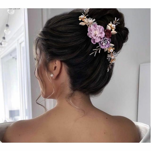 ヘアアクセピアスセットドレススタイル造花豪華おそろいドレス結婚式衣装ステージ人気 レディースのヘアアクセサリー(その他)の商品写真