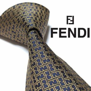 フェンディ(FENDI)のトシ様専用　フェンディ　ネクタイ　ズッカ　FFロゴ　刺繍　高級シルク　光沢感(ネクタイ)