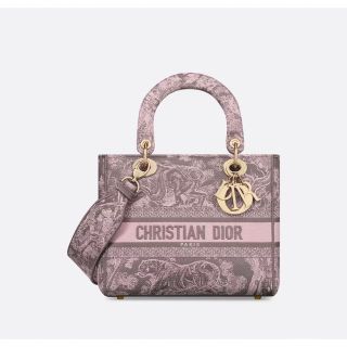 クリスチャンディオール(Christian Dior)の新品 ディオール LADY D-LITE ミディアムバッグ ピンク (ハンドバッグ)