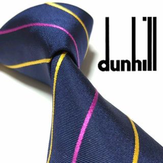 ダンヒル(Dunhill)のダンヒル　ネクタイ　ストライプ　レジメンタル　高級シルク　ハイブランド　光沢感(ネクタイ)