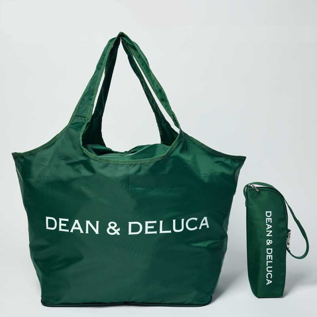 DEAN & DELUCA(ディーンアンドデルーカ)の【新品】DEAN ＆ DELUCA レジカゴ買い物バッグ&保冷ボトルホルダー レディースのバッグ(エコバッグ)の商品写真