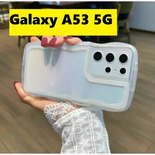 サムスン(SAMSUNG)のGalaxy A53 5G★ウェーブ なみなみ　可愛いケース　Galaxyケース(Androidケース)