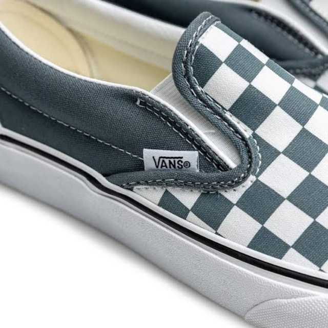 27.5cm US企画【VANS 】スリッポン チェッカー×ミントグリーン