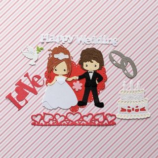 ダイカット Happywedding ウェルカムボード(ウェルカムボード)