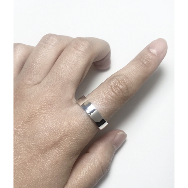 平打ち6ミリ　シルバー925リング　ワイド　幅6ミリ　銀指輪24号　ジRェKE⑤ メンズのアクセサリー(リング(指輪))の商品写真