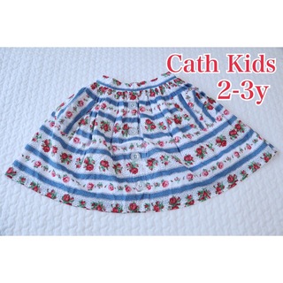 キャスキッドソン(Cath Kidston)のCath kids キャスキッドソン　花柄　スカート　2-3y(スカート)