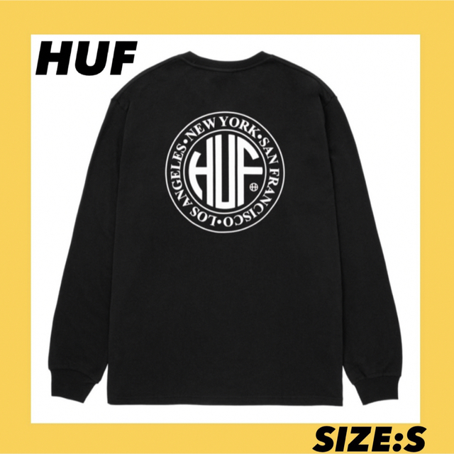 HUF(ハフ)のHUF ロンT 黒　S 新品未使用 メンズのトップス(Tシャツ/カットソー(七分/長袖))の商品写真