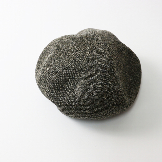 美品 Nine Tailor ナインテイラー Pudica Beret リネン混 ベレー帽 /グレーミックス 帽子【2400013351720】 レディースの帽子(ハンチング/ベレー帽)の商品写真