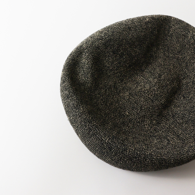 美品 Nine Tailor ナインテイラー Pudica Beret リネン混 ベレー帽 /グレーミックス 帽子【2400013351720】 レディースの帽子(ハンチング/ベレー帽)の商品写真