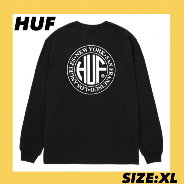 HUF ロンT 黒　XL 新品未使用