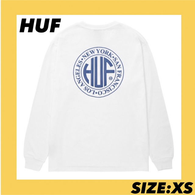 HUF ロンT 白　ホワイト　XS 新品未使用