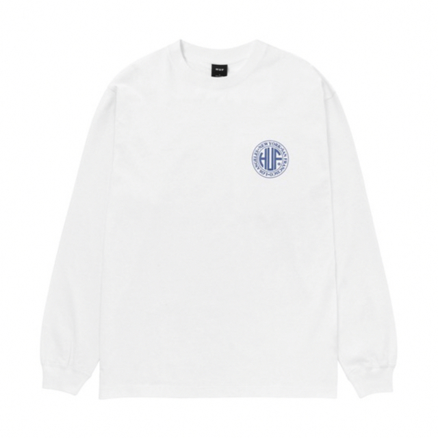 【XLサイズ】HUF ハフ センターロゴ ホワイト ロンT/カットソー