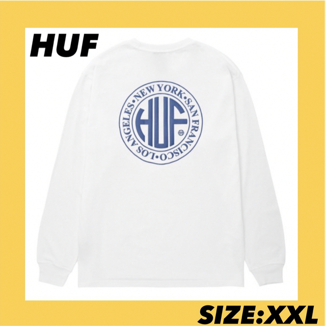 HUF ロンT 白　ホワイト　XXL 新品未使用