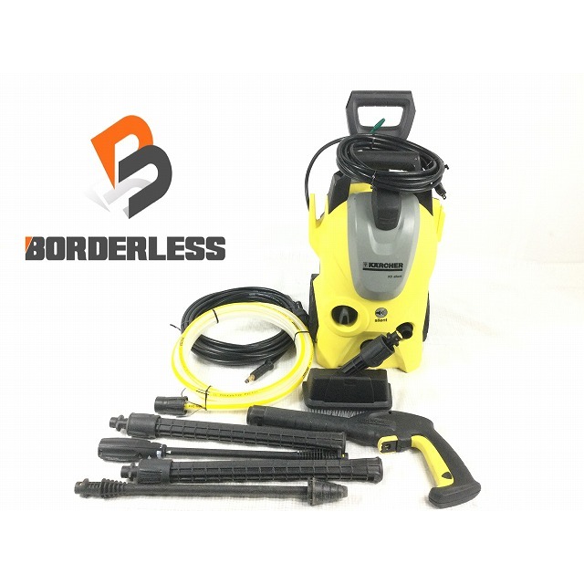 自動車/バイク☆比較的綺麗☆KARCHER ケルヒャー 高圧洗浄機 K3 silent/K3 サイレント ベランダ 100V 60Hz ホース＋ガン付 洗車 72462