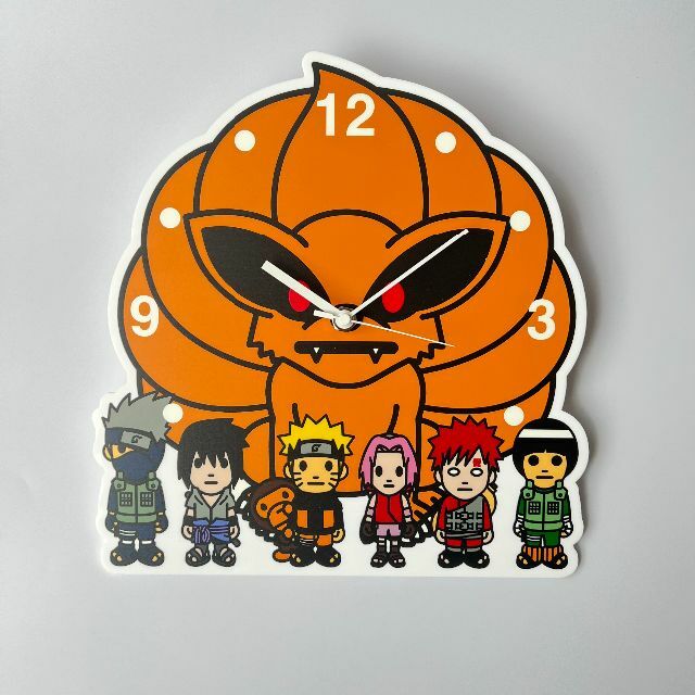 A BATHING APE(アベイシングエイプ)のBAPE NARUTO & BORUTO コラボ ナルト 時計 壁掛け インテリア/住まい/日用品のインテリア小物(掛時計/柱時計)の商品写真