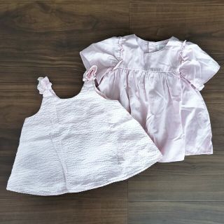 ザラキッズ(ZARA KIDS)のZARA　ザラ キッズ ベビー トップス 2枚 美品 ピンク 2、 3 歳 98(Tシャツ/カットソー)