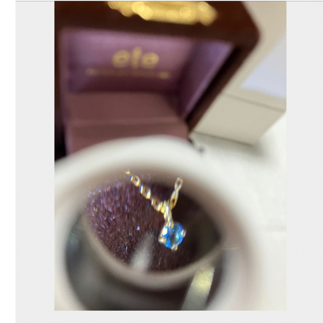 ete(エテ)のete K18 YG フルール ネックレス　ブルートパーズ レディースのアクセサリー(ネックレス)の商品写真
