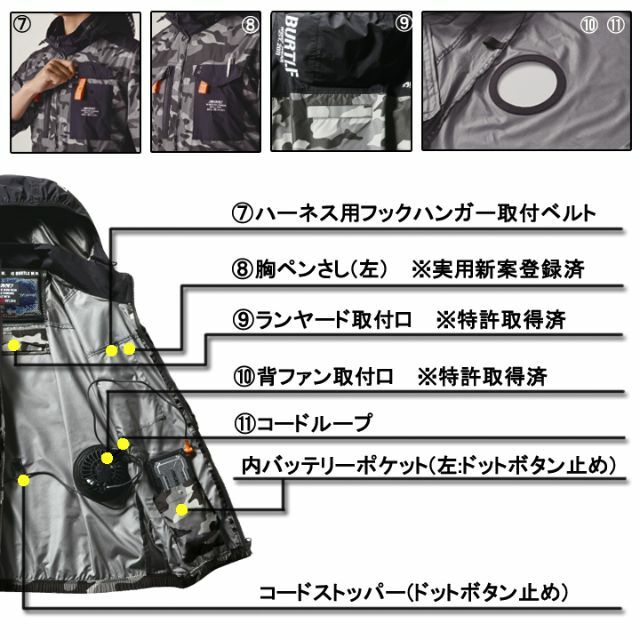 ベストフルセット 色35 空調服 バートル【AC360 黒 371 1154