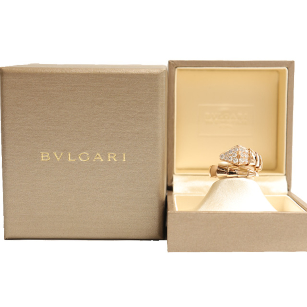 BVLGARI(ブルガリ)の（新品仕上げ済）ブルガリ BVLGARI セルペンティ ダイヤ リング 345218 K18 PG × ダイヤ Lサイズ 2022年 保証書 8489 レディースのアクセサリー(リング(指輪))の商品写真