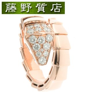 ブルガリ(BVLGARI)の（新品仕上げ済）ブルガリ BVLGARI セルペンティ ダイヤ リング 345218 K18 PG × ダイヤ Lサイズ 2022年 保証書 8489(リング(指輪))