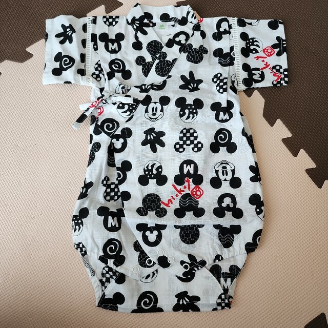 Mickey　ロンパース型甚平　新品　80㎝　ミッキー　夏祭り キッズ/ベビー/マタニティのベビー服(~85cm)(甚平/浴衣)の商品写真