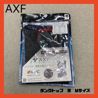 新品　AXF アクセフ　タンクトップ　ノースリーブ　 黒　ブラック　 Mサイズ(Tシャツ/カットソー(半袖/袖なし))