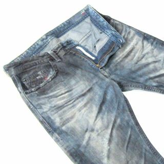 ディーゼル(DIESEL)の【レア】ディーゼルTHAVARブルーアイコン濃紺ダメージ加工▼29▼W約80cm(デニム/ジーンズ)