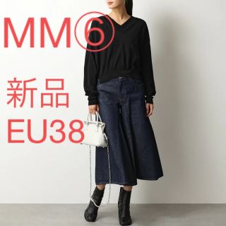 MM6 レザー切替デニムパンツ エムエムシックス×オープニングセレモニー