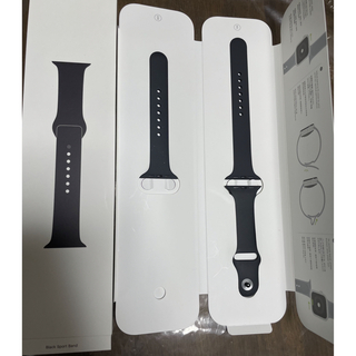 アップル(Apple)の純正Apple Watch スポーツベルト42.44.45サイズ対応　ブラック(その他)