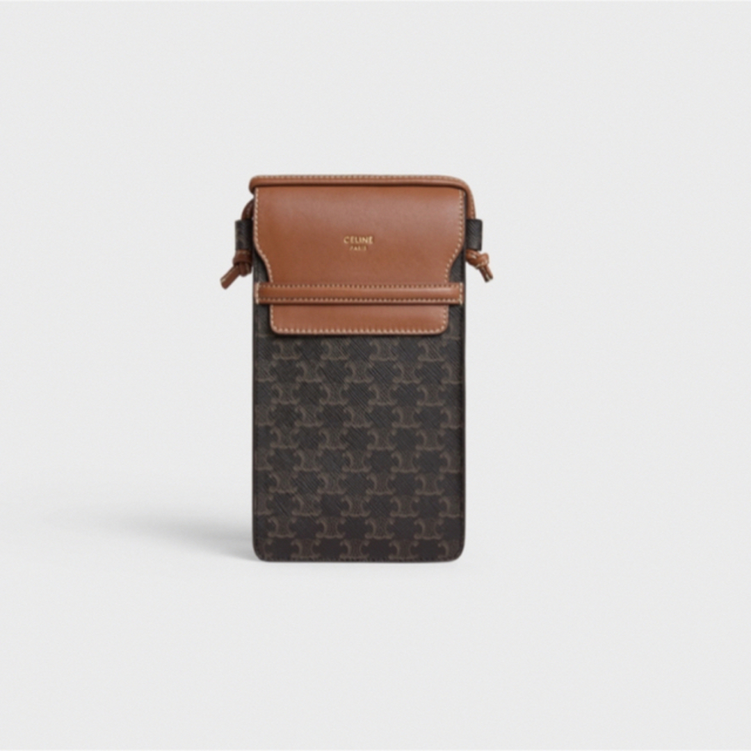 セリーヌ celine フラップ付モバイルポーチ-