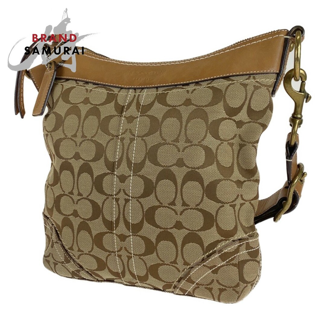 COACH - COACH コーチ シグネチャー ブラウン 茶色 ゴールド金具