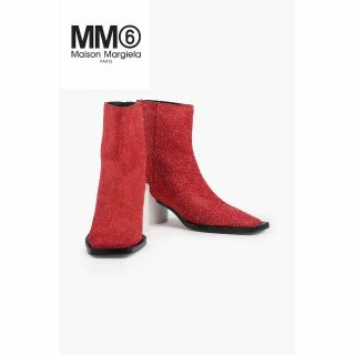 エムエムシックス(MM6)のMM6 MAISON MARGIELA スエード アンクルブーツ(ブーツ)