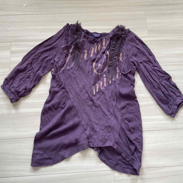 ANNA SUI mini(アナスイミニ)のアナスイ 120 パープル トップス キッズ/ベビー/マタニティのキッズ服女の子用(90cm~)(Tシャツ/カットソー)の商品写真