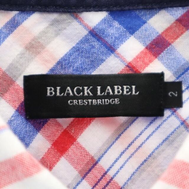ブラックレーベル クレストブリッジ 三陽商会 チェック柄 半袖 シャツ 2 BLACK LABEL　CRESTBRIDGE メンズ 【210714】