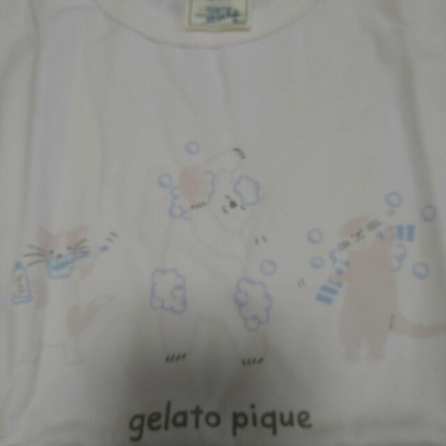 gelato pique(ジェラートピケ)の《新品タグ付き》ジェラートピケキッズTシャツ　バスタイムピンク キッズ/ベビー/マタニティのキッズ服女の子用(90cm~)(Tシャツ/カットソー)の商品写真