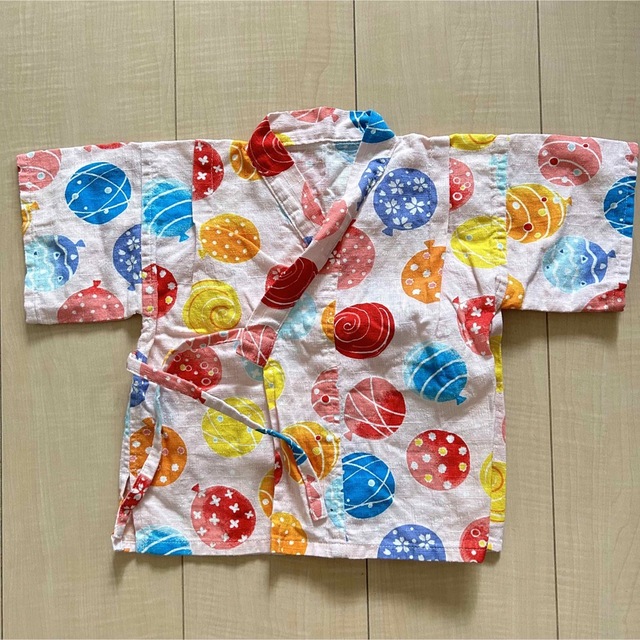 甚平 ハンドメイド 2-3歳 ピンク キッズ/ベビー/マタニティのキッズ服女の子用(90cm~)(甚平/浴衣)の商品写真