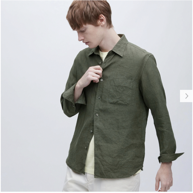 UNIQLO - 【新品・タグ付き】ユニクロ プレミアムリネンシャツ M