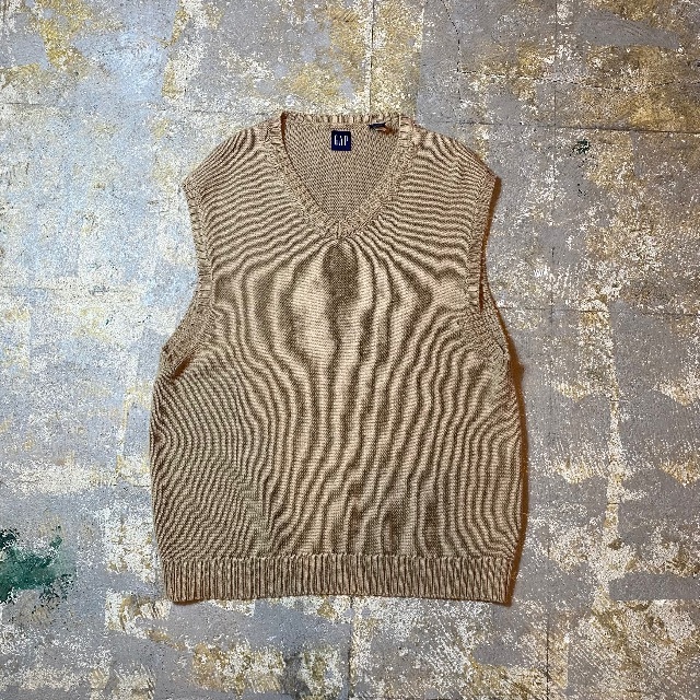 90s- oldGAP オールドギャップ ニットベスト XL ベージュ - ニット