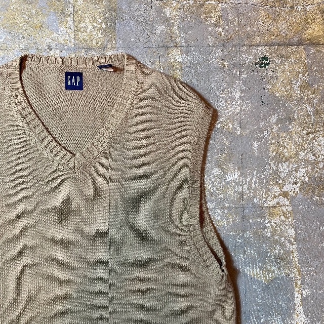 GAP   s  oldGAP オールドギャップ ニットベスト XL ベージュの通販