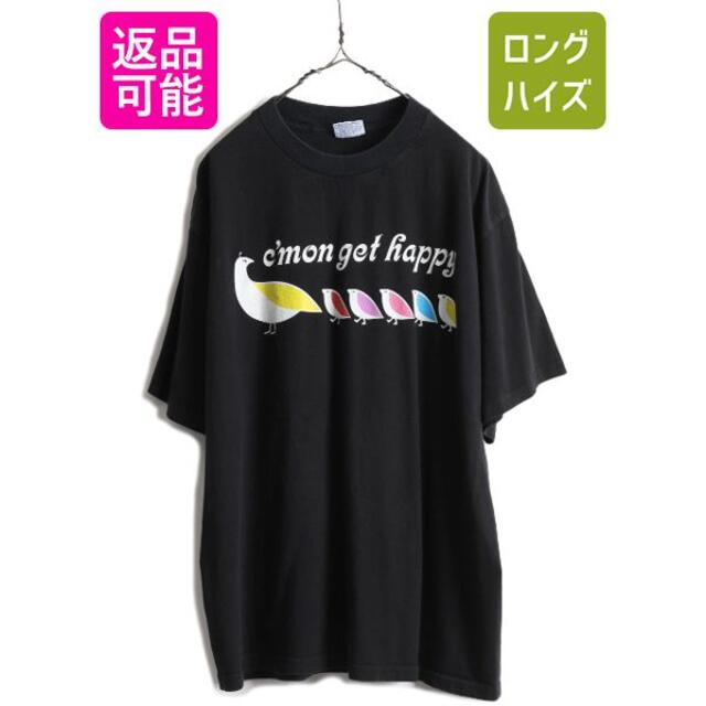 Tシャツ/カットソー(半袖/袖なし) 90s USA製 アート イラスト プリント Tシャツ XL 黒 ヘビーウェイト 6110円 売上超特価 TELEPACSMX tシャツ Tシャツ ヘビーウェイトプリントTシャツ(半袖)