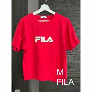 フィラ(FILA)の【匿名配送】フィラ　赤Tシャツ　ロゴ入り(Tシャツ(半袖/袖なし))