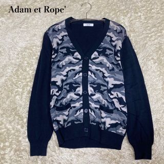 アダムエロぺ(Adam et Rope')の【迷彩】AER アダムエロペ  カーディガン  ブラック L(カーディガン)