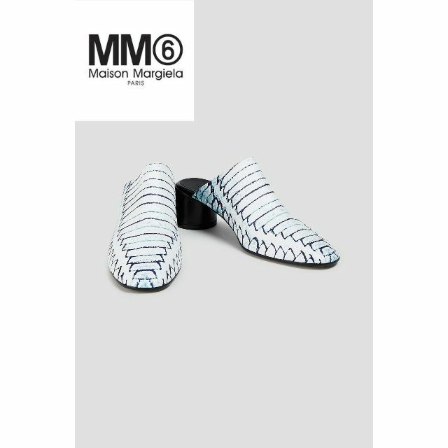 MM6 MAISON MARGIELA プリントレザー ミュール