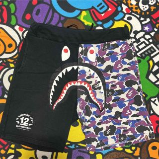 APE BAPE KAWS XO  SHARK PANTS パンツ　CAMO L