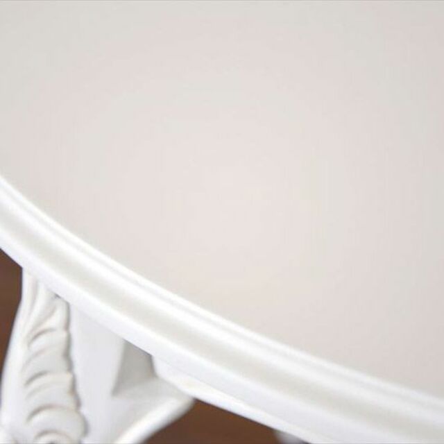 アンティーク調 コーヒーテーブル 楕円 猫脚 ホワイト 70×50 | www 